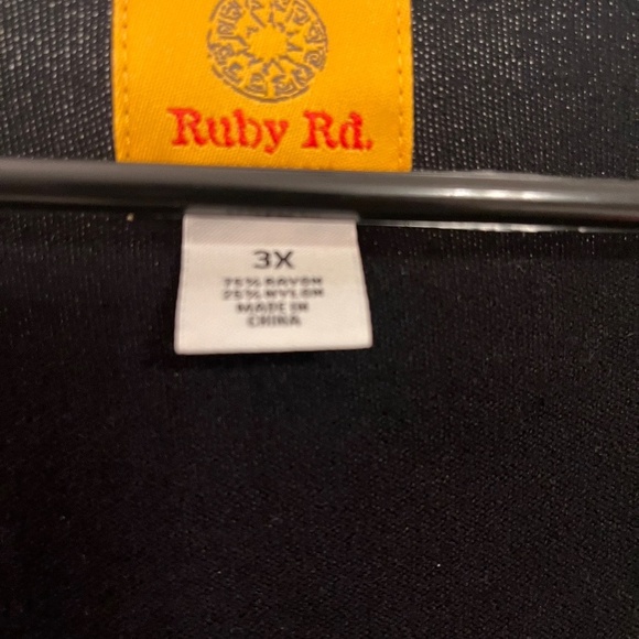 Black Ruby Rd Embelished Sweater Scoop Neck - Picture 10 of 11